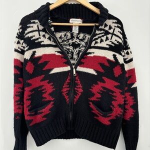 Vintage Evan Picone Southwest Zip Sweater - Ralph Lauren Polo Sport Lookalike